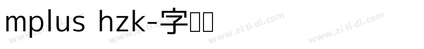 mplus hzk字体转换
